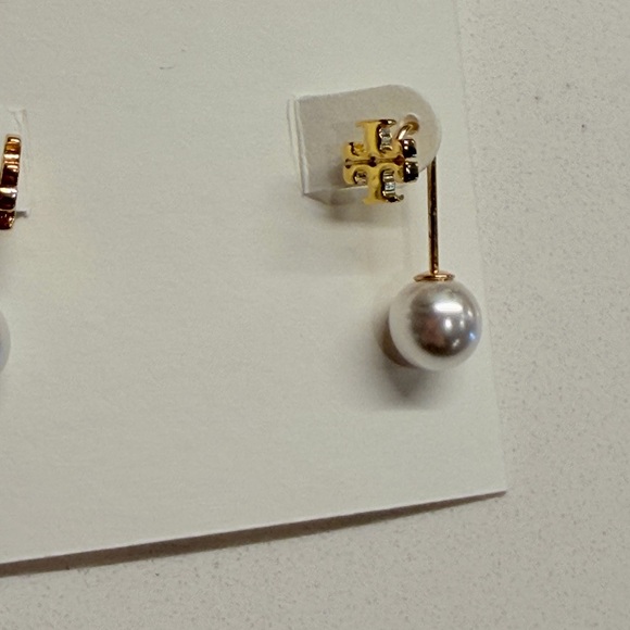 Tory Burch Faux Pearl Front/Back Earrings - Picture 3 of 5